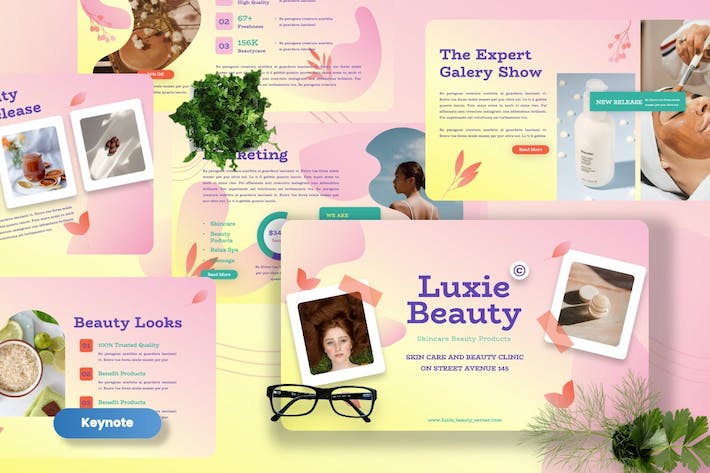 美容产品护肤推介展示讲述Keynote模板 - PPT派 美容产品护肤推介展示讲述Keynote模板 - PPT派