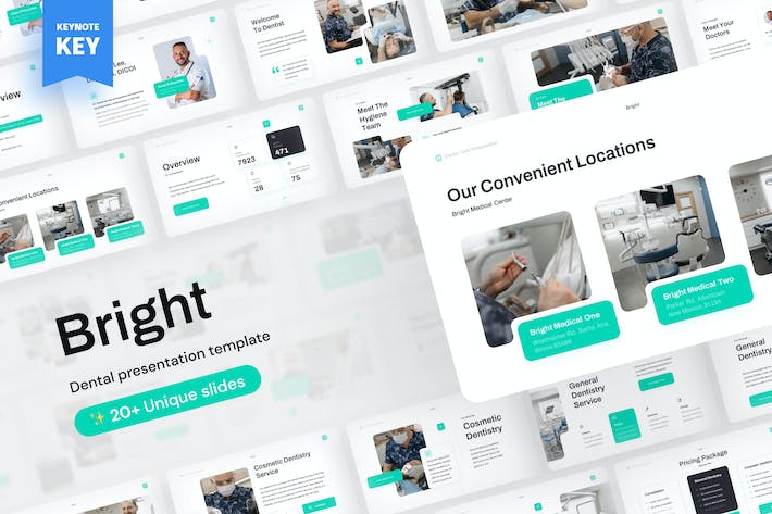 口腔牙科医疗诊疗服务讲座Keynote模板 - PPT派 口腔牙科医疗诊疗服务讲座Keynote模板 - PPT派