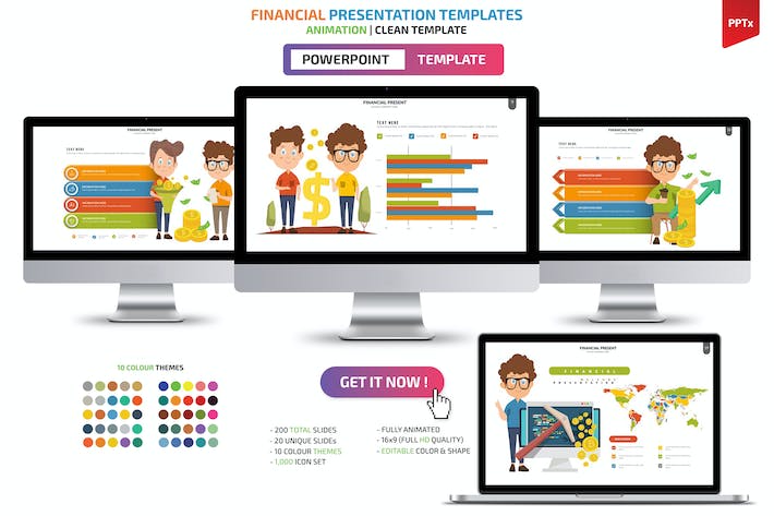 财务管理报告数据统计展示PPT模板 - PPT派 财务管理报告数据统计展示PPT模板 - PPT派