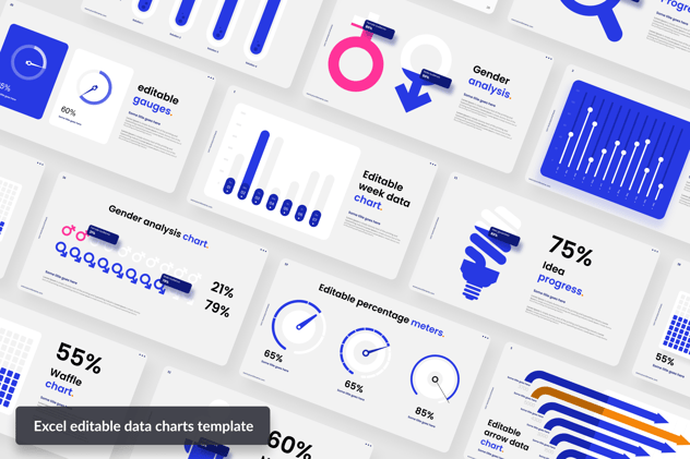 Excel可编辑数据图表统计PPT模板 - PPT派 Excel可编辑数据图表统计PPT模板 - PPT派