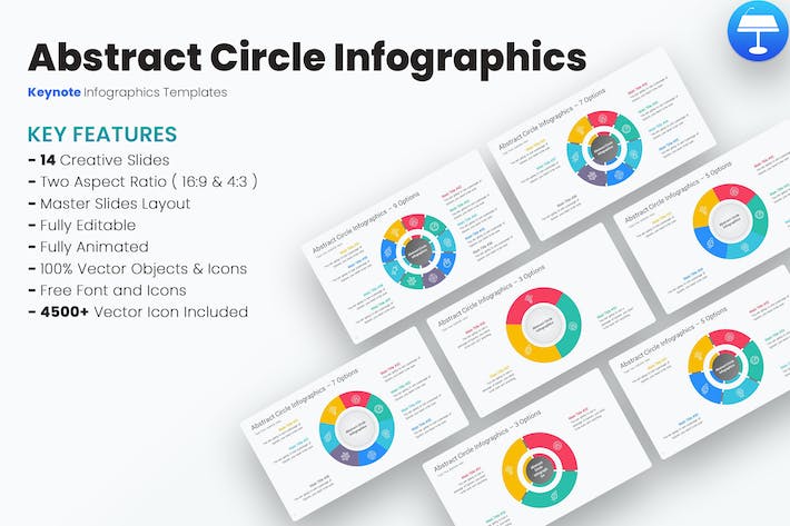 圆形数据可视化信息图表展示Keynote模板 - PPT派 圆形数据可视化信息图表展示Keynote模板 - PPT派