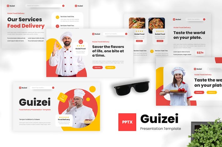 食品送餐讲述展示方案推介PPT模板 - PPT派 食品送餐讲述展示方案推介PPT模板 - PPT派