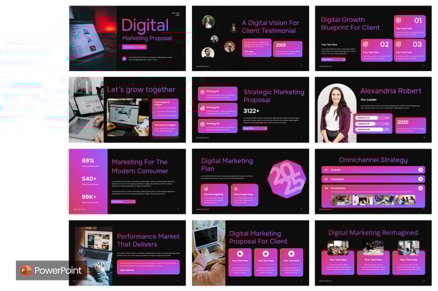 数字营销推广策略方案PPT模板 - PPT派 数字营销推广策略方案PPT模板 - PPT派