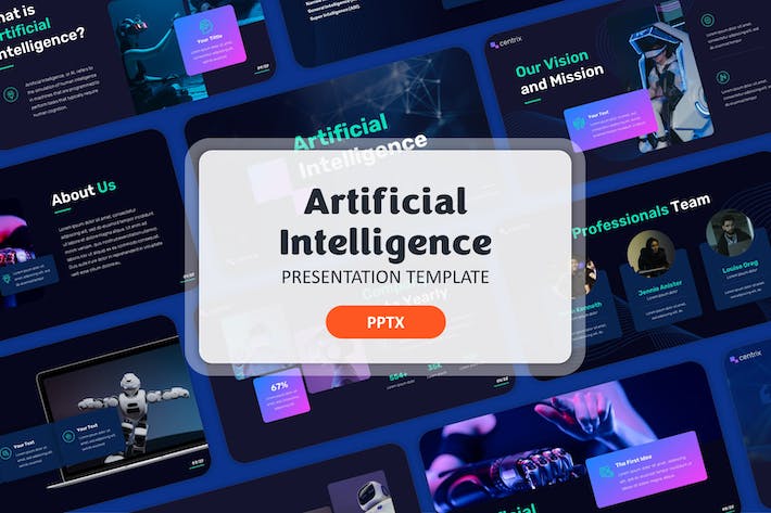 人工智能技术应用展示方案实现方案PPT模板 - PPT派 人工智能技术应用展示方案实现方案PPT模板 - PPT派