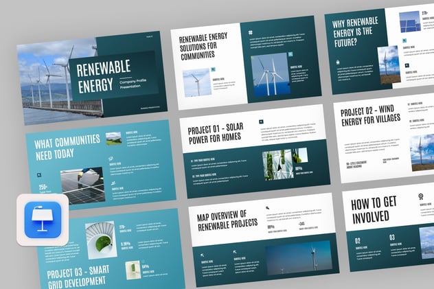 新能源企业公司宣传展示Keynote模板 - PPT派 新能源企业公司宣传展示Keynote模板 - PPT派