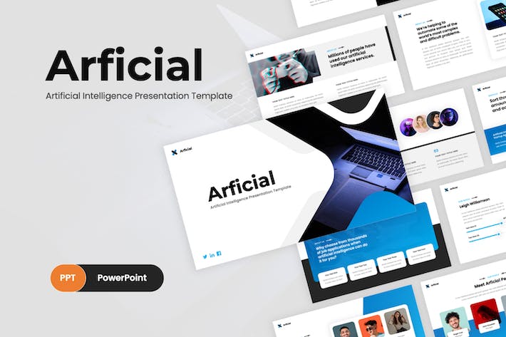 艺术人工智能创意应用展示设计方案PPT模板 - PPT派 艺术人工智能创意应用展示设计方案PPT模板 - PPT派