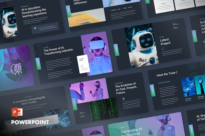 人工智能技术发展应用展示讲述方案PPT模板 - PPT派 人工智能技术发展应用展示讲述方案PPT模板 - PPT派