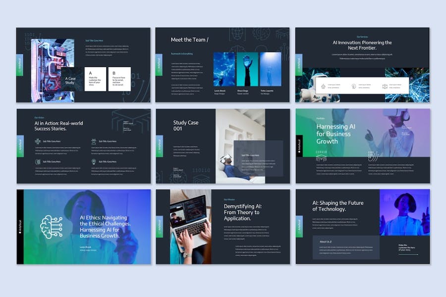 人工智能技术发展应用展示讲述方案PPT模板 - PPT派 人工智能技术发展应用展示讲述方案PPT模板 - PPT派