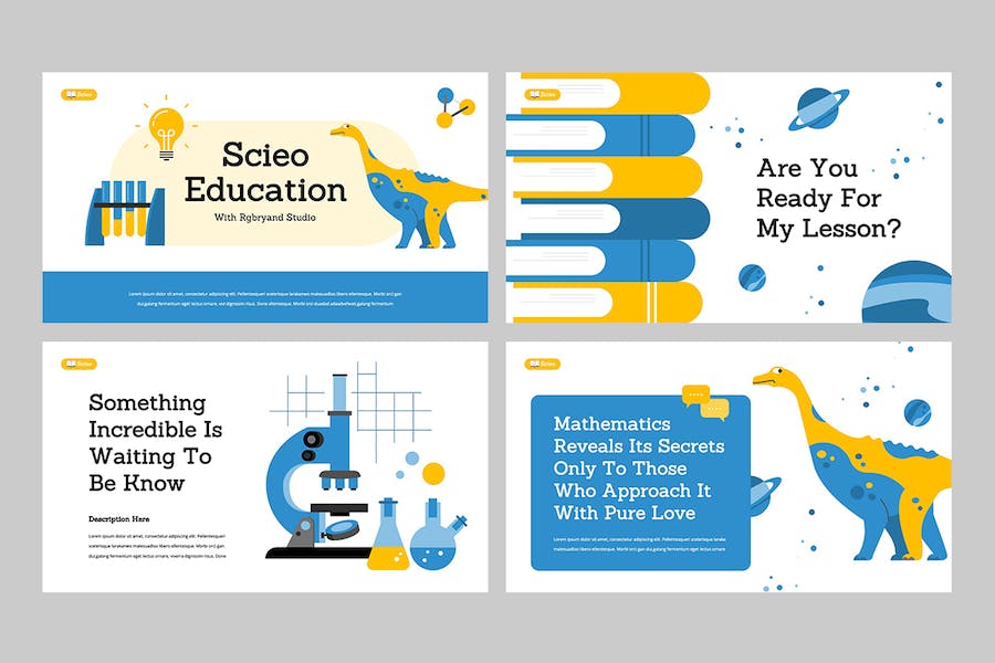 科学教育课程讲述知识传播展示设计PPT模板 - PPT派