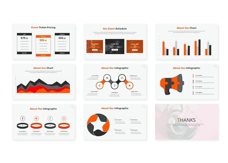 摇滚明星音乐推广Keynote模板 - PPT派