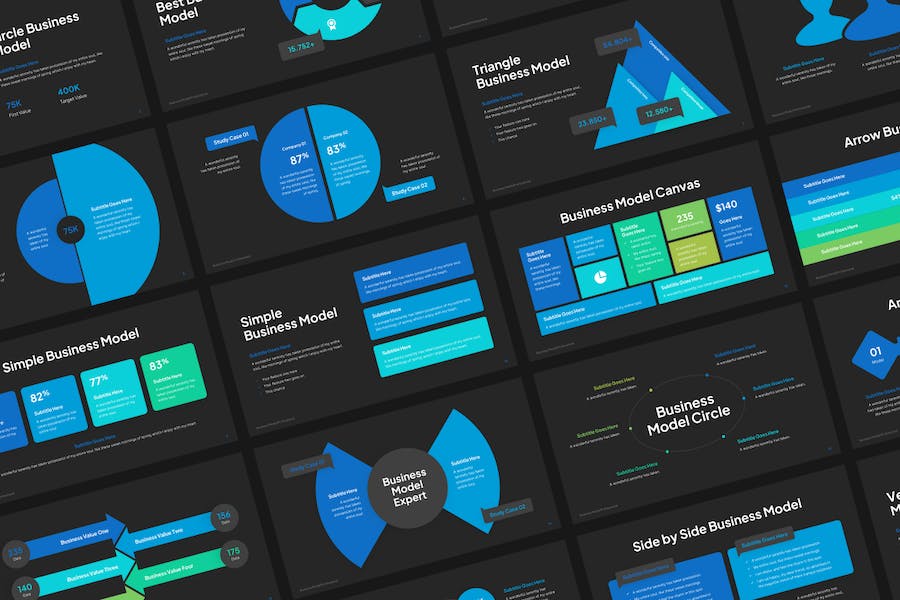 商业模式分析方案运营策略PPT模板 - PPT派