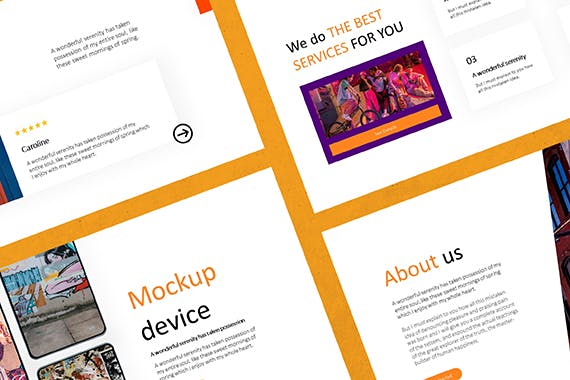 涂鸦设计讲述展示创意推广PPT模板 - PPT派