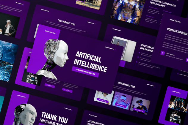 人工智能驱动创新科技方案PPT模板 - PPT派