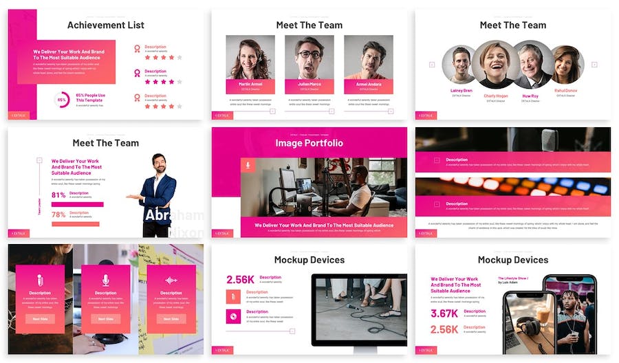 播客音频内容品牌推广Keynote模板 - PPT派