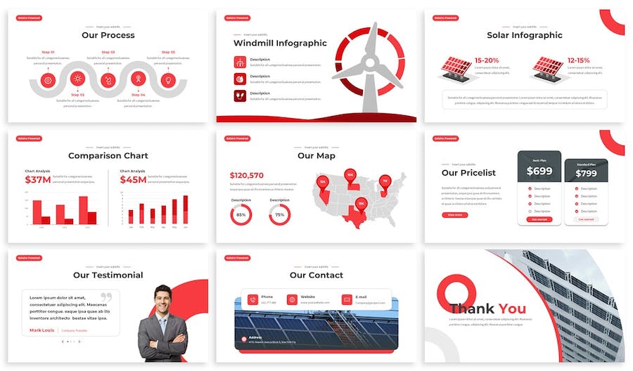 太阳能能源产业发展Keynote模板 - PPT派