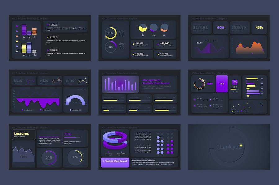 财务KPI关键指标数据监控分析PPT模板 - PPT派