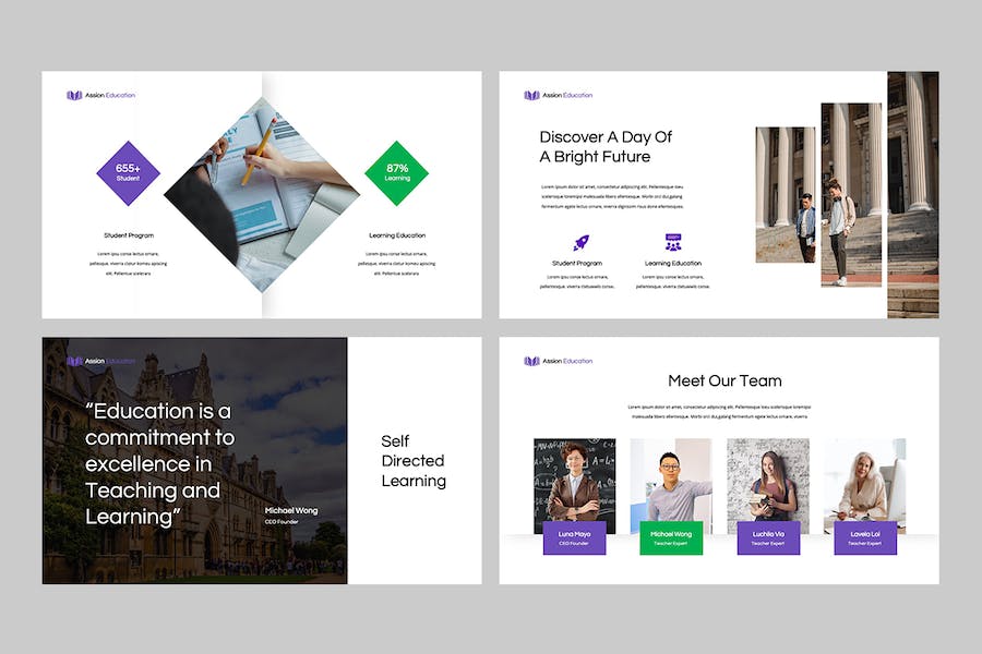 教育课程关键内容讲述Keynote模板 - PPT派