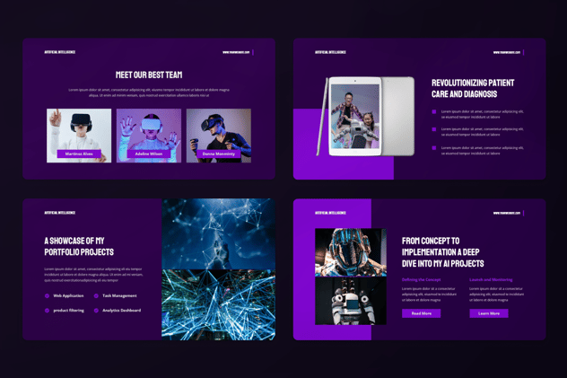 人工智能驱动创新科技方案PPT模板 - PPT派