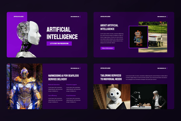 人工智能驱动创新科技方案PPT模板 - PPT派