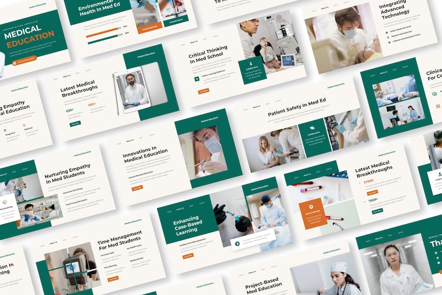 医学教育培训课程教学设计PPT模板 - PPT派