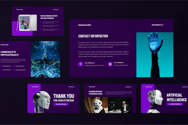 人工智能驱动创新科技方案PPT模板 - PPT派