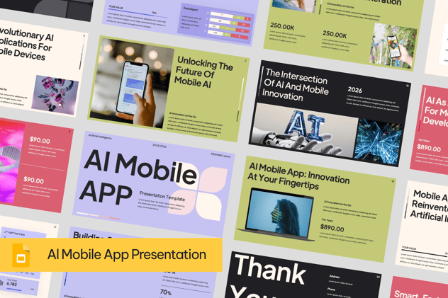 人工智能手机移动应用产品科技PPT模板 - PPT派