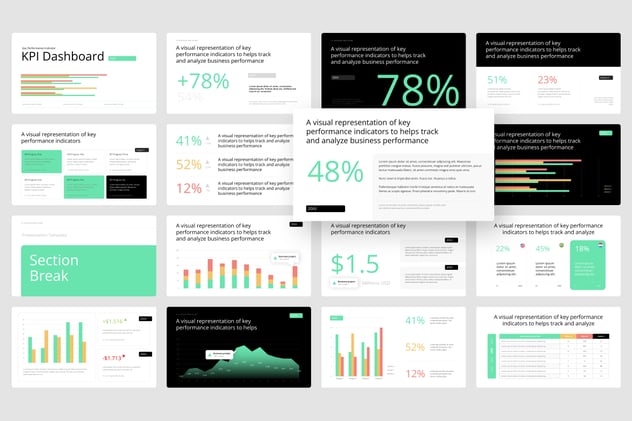 KPI业绩指标监测系统PPT模板 - PPT派