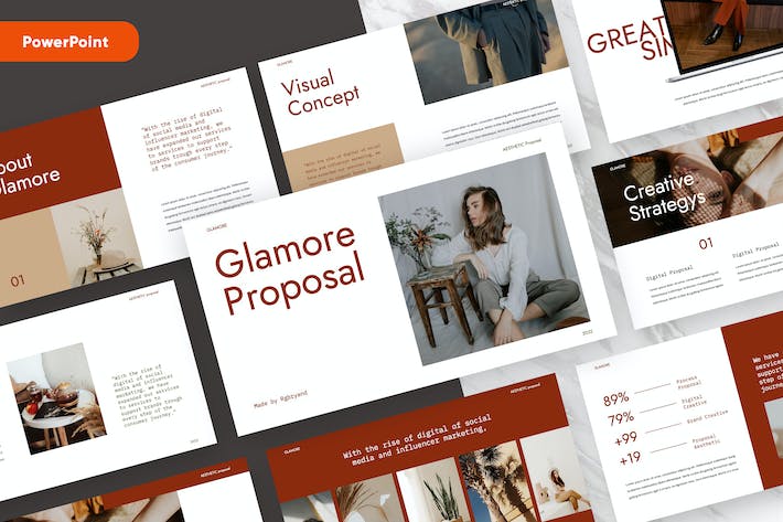 褐色美学商务建议书提案PPT模板 - PPT派