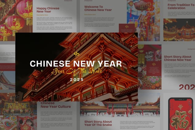 中国新年文化讲座民俗风俗介绍Keynote模板 - PPT派