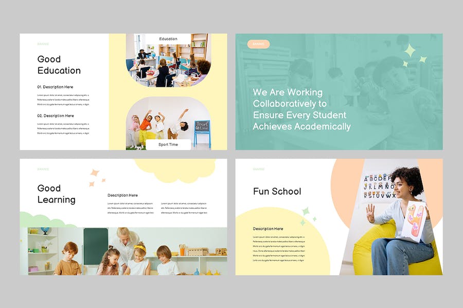 儿童早教培训课程学习PPT模板 - PPT派