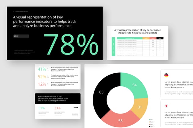 KPI业绩指标监测系统PPT模板 - PPT派