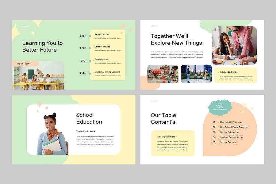 儿童早教培训课程学习PPT模板 - PPT派