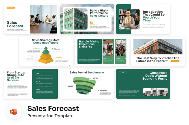 销售预测分析业绩展示PPT模板 - PPT派