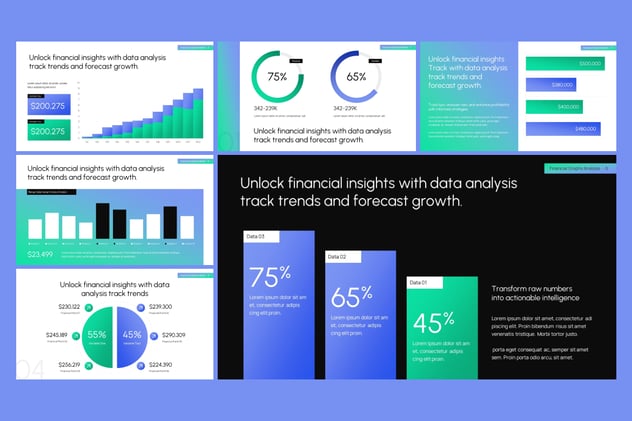 数据可视化分析展示系统PPT模板 - PPT派
