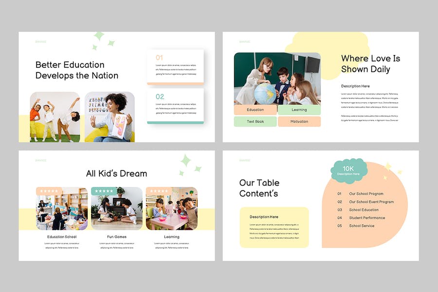 儿童早教培训课程学习PPT模板 - PPT派