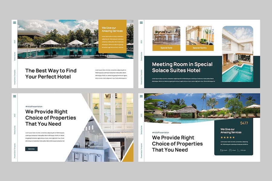 酒店旅游行业推介营销方案PPT模板 - PPT派