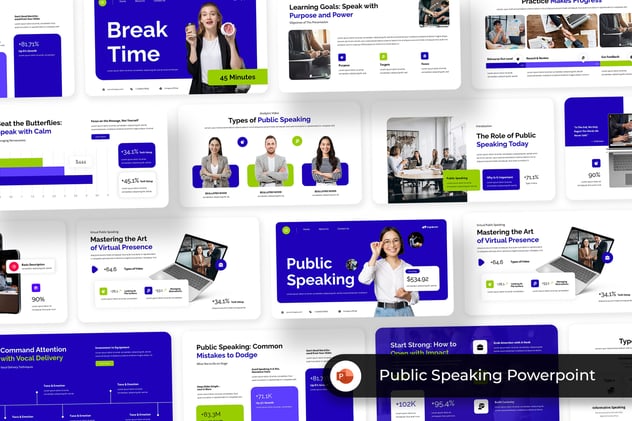 公开演讲技巧培训展示PPT模板 - PPT派