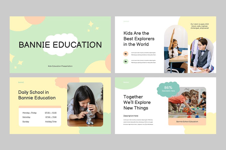 儿童早教培训课程学习PPT模板 - PPT派