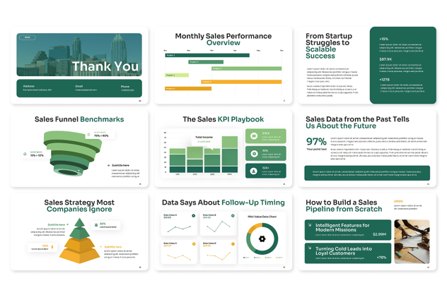 销售预测分析业绩展示PPT模板 - PPT派