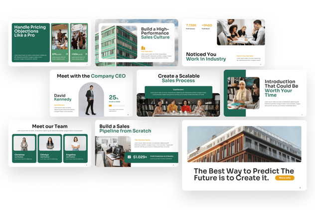 销售预测分析业绩展示PPT模板 - PPT派