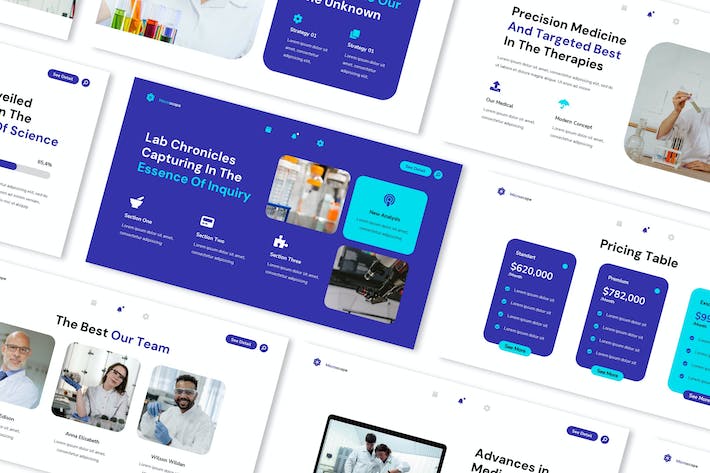 医疗中心诊疗服务介绍展示PPT模板 - PPT派