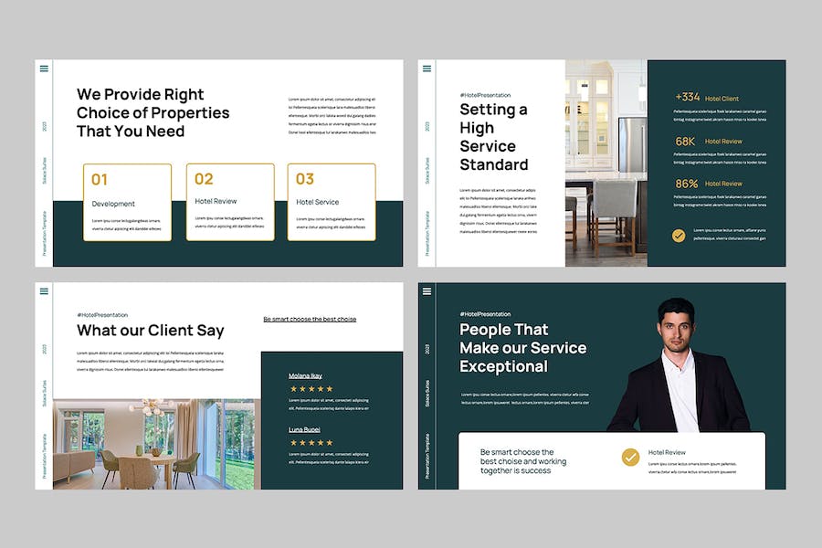 酒店旅游行业推介营销方案PPT模板 - PPT派