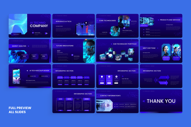 创新人工智能技术公司商业计划路演PPT模板 - PPT派