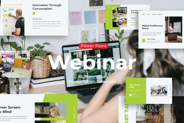 在线课程网络研讨会直播讲座PPT模板 - PPT派