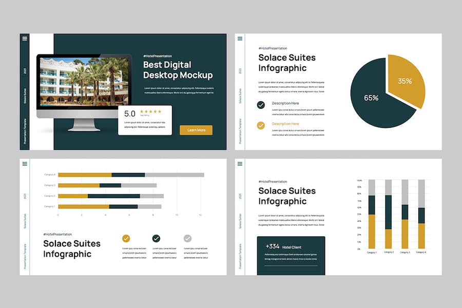 酒店旅游行业推介营销方案PPT模板 - PPT派