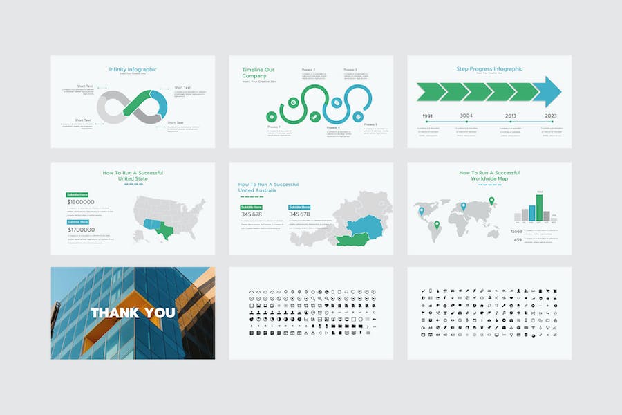 现代设计风格铬色Keynote主题模板 - PPT派