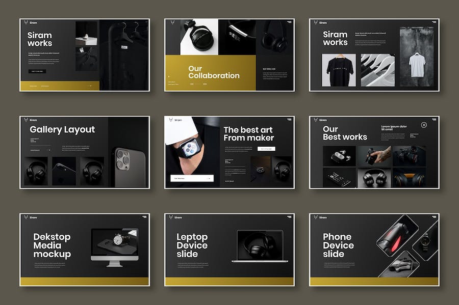 金色商务产品发布会路演Keynote模板 - PPT派