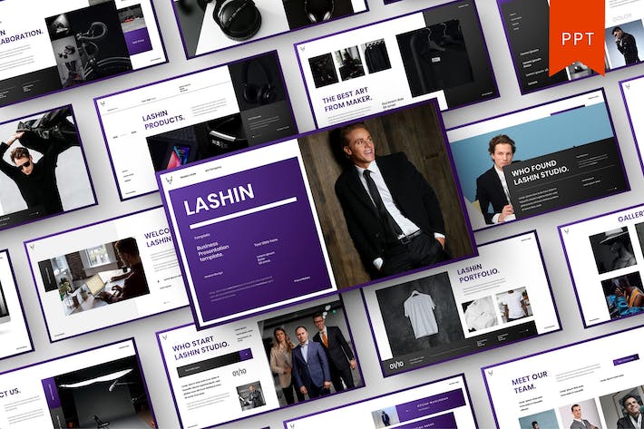 时尚商务企业品牌形象宣传PPT模板 - PPT派