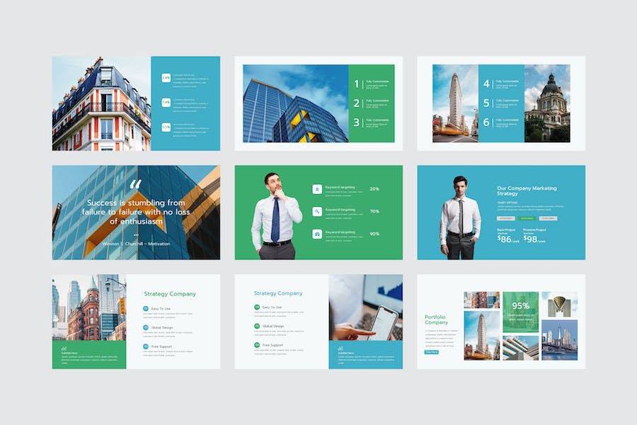 现代设计风格铬色Keynote主题模板 - PPT派