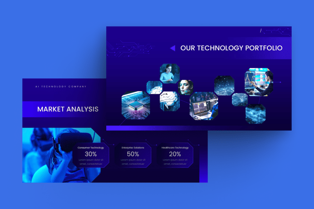 创新人工智能技术公司商业计划路演PPT模板 - PPT派